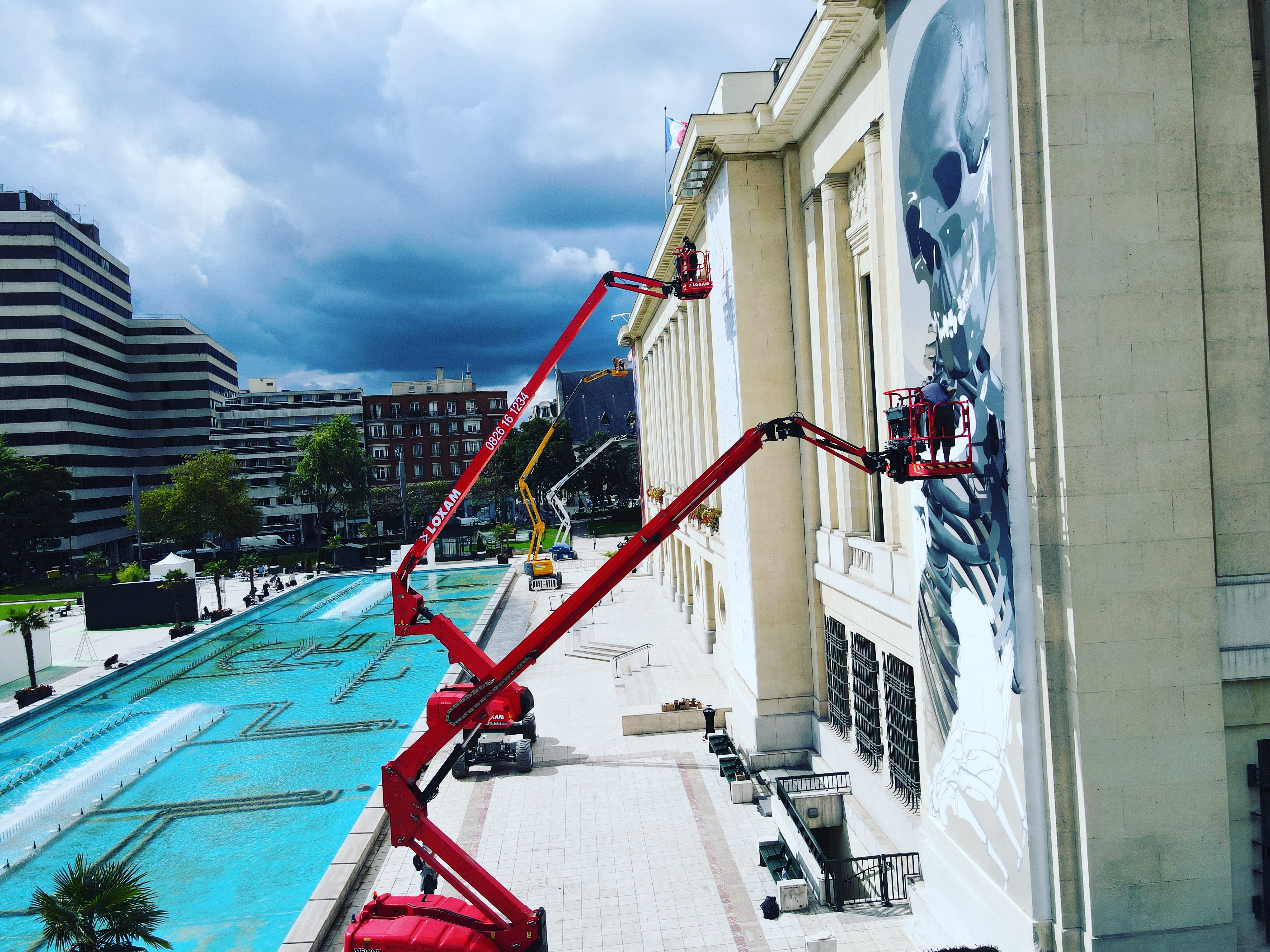 Fresque par Smug, Malakai, Fat Heat, Curtis Hylton - Graffic Art Festival - Mairie de Puteaux - 2022