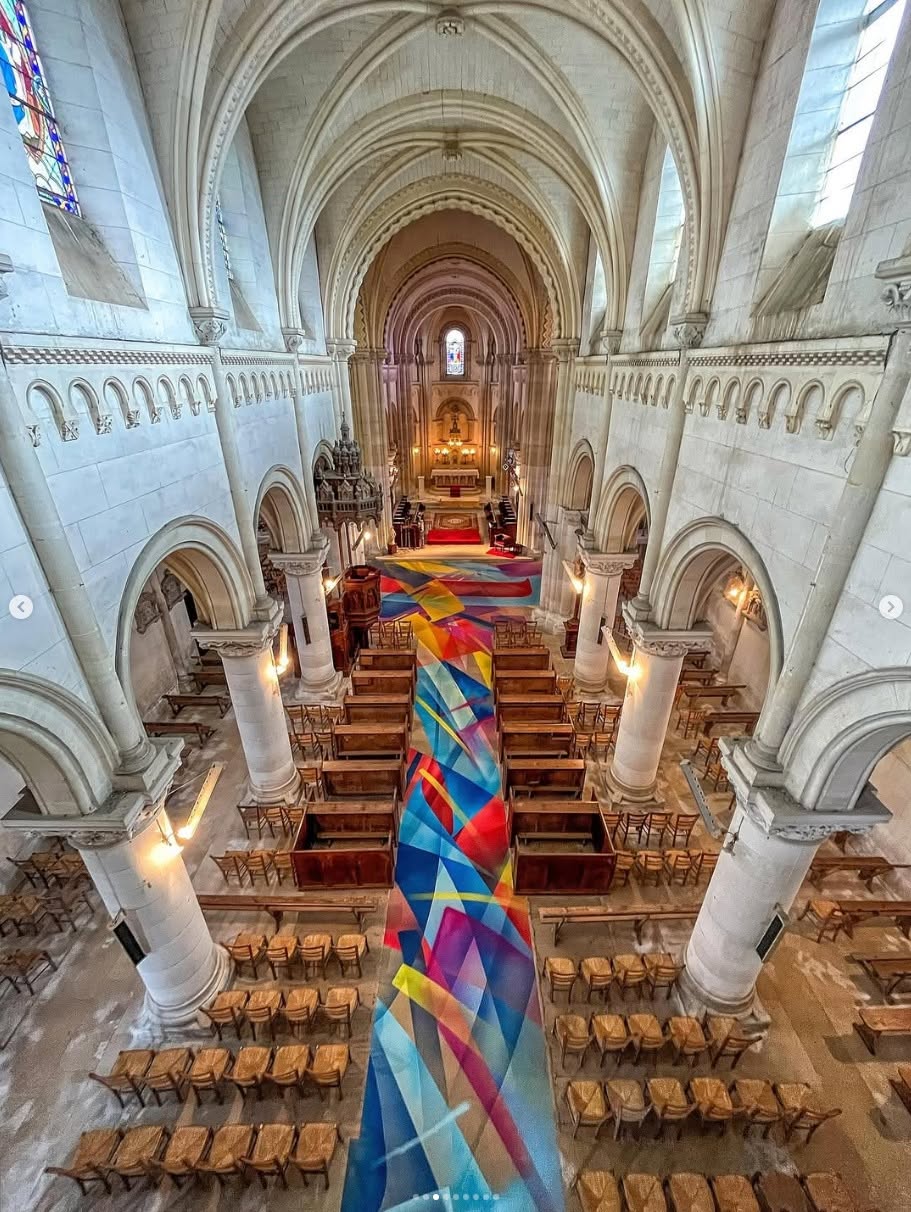 Fresque par Madc - &Eacute;glise de Lim&eacute;sy, Eure - Festival Inspire 2025